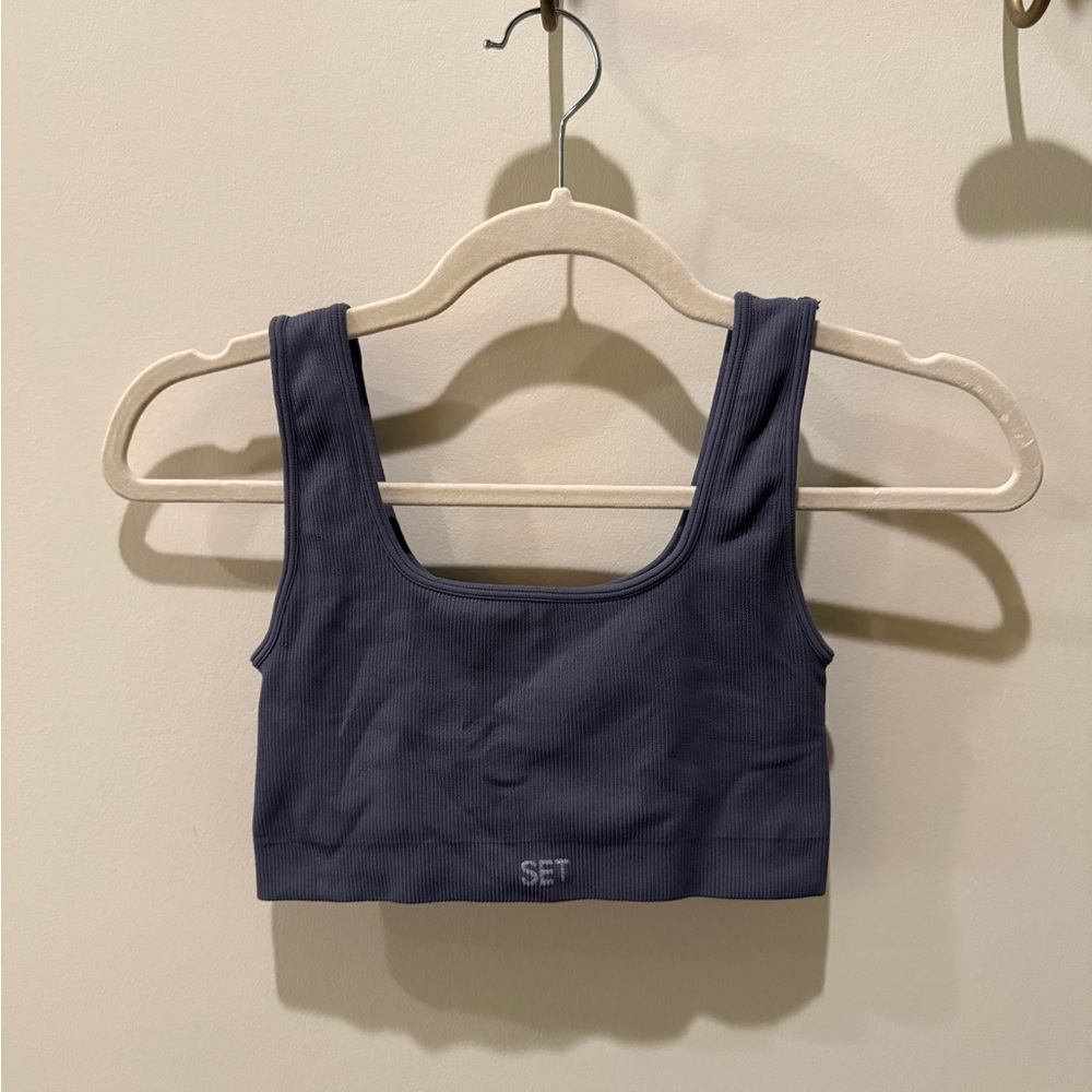 SET Active SculptFlex Power Box Cut Bra in Grey